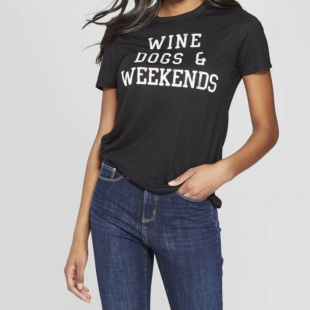 3/$35bWine, Dogs & Weekends Tee